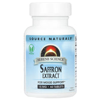 Source Naturals, Serene Science®, Saffron Extract, 15 mg, 60 Tablets - 021078028024 | Hilife Vitamins