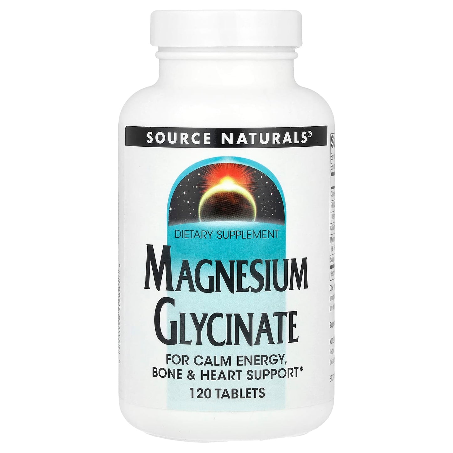 SOURCE NATURALS, Magnesium Glycinate, 120 TABLET UPC 021078028918 | Hilife Vitamins