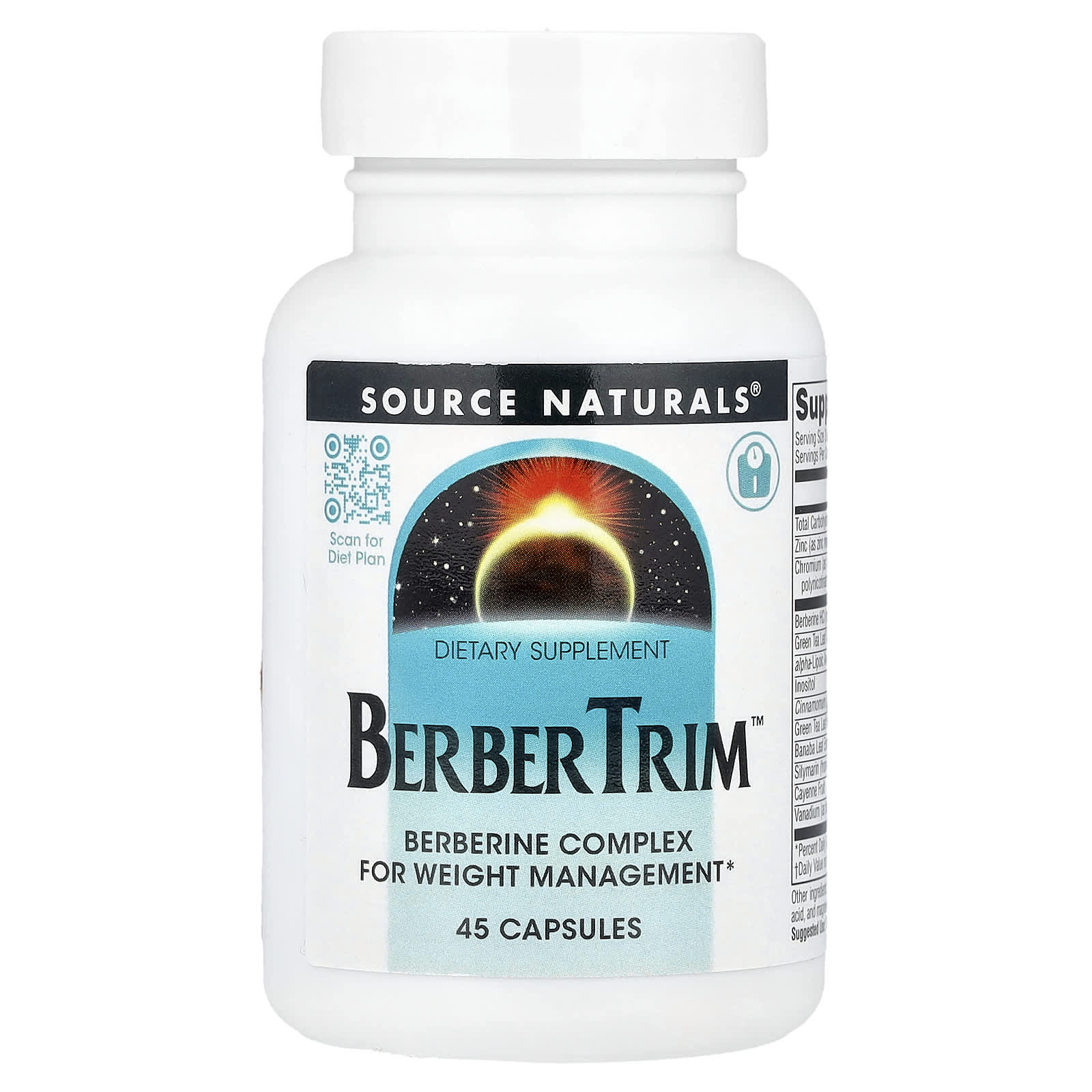 Source Naturals, BerberTrim, 45 Capsules UPC 021078029427 | HiLife Vitamins