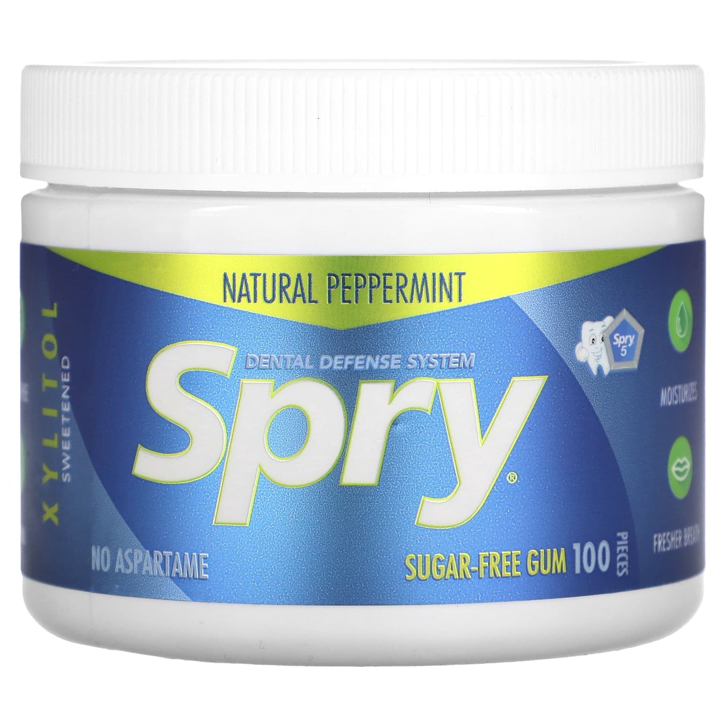 Spry, Spry Chewing Gum Peppermint With Xylitol, 100 UPC 700596000117 | Hilife Vitamins