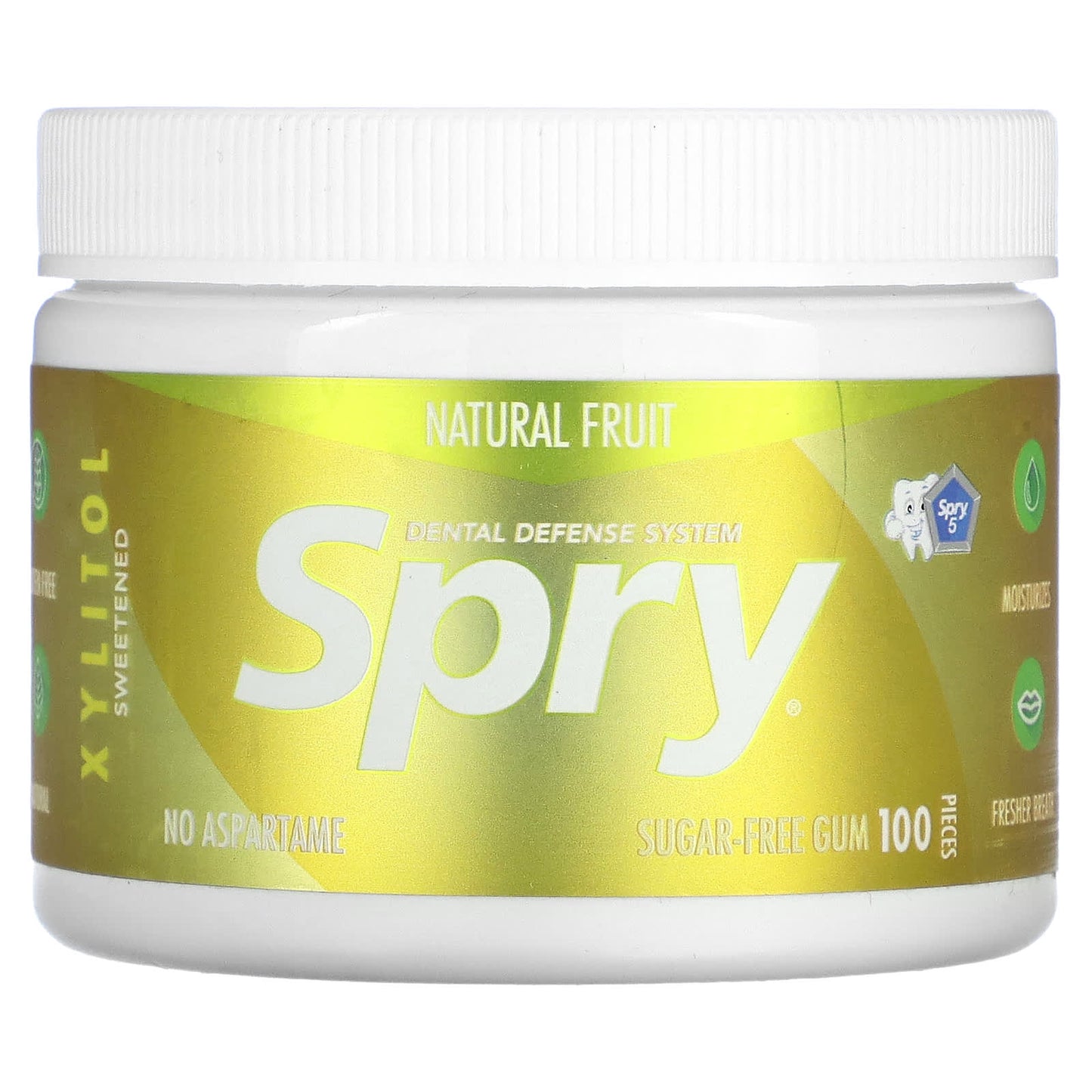 Spry, Spry Chewing Gum Fruit With Xylitol, 100 UPC 700596000131 | Hilife Vitamins
