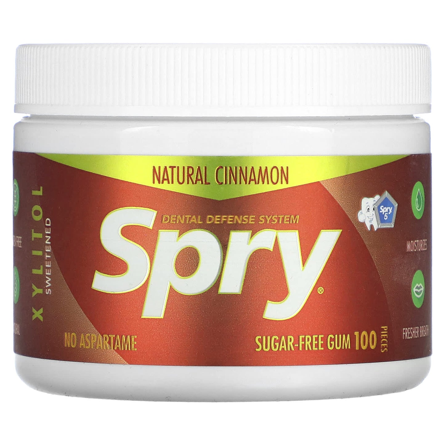 Spry, Spry Chewing Gum Cinnamon With Xylitol, 100 UPC 700596000148 | Hilife Vitamins