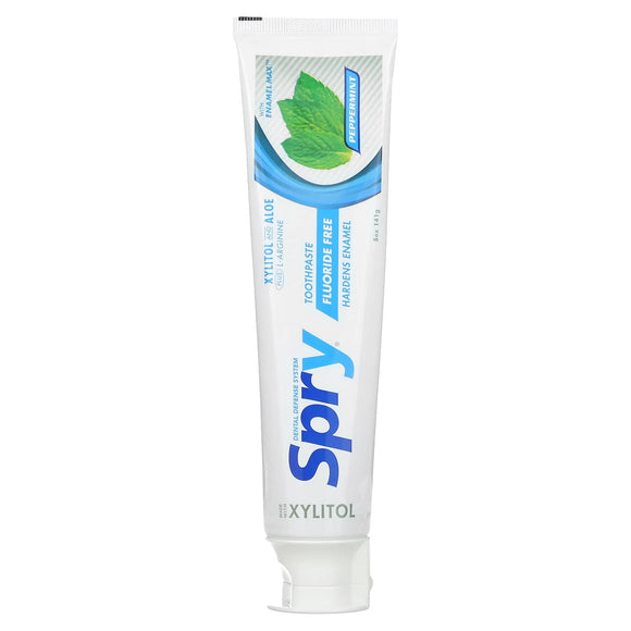 Spry, Spry Toothpaste Peppermint No Fluoride, 5 Oz - 700596000506 | Hilife Vitamins