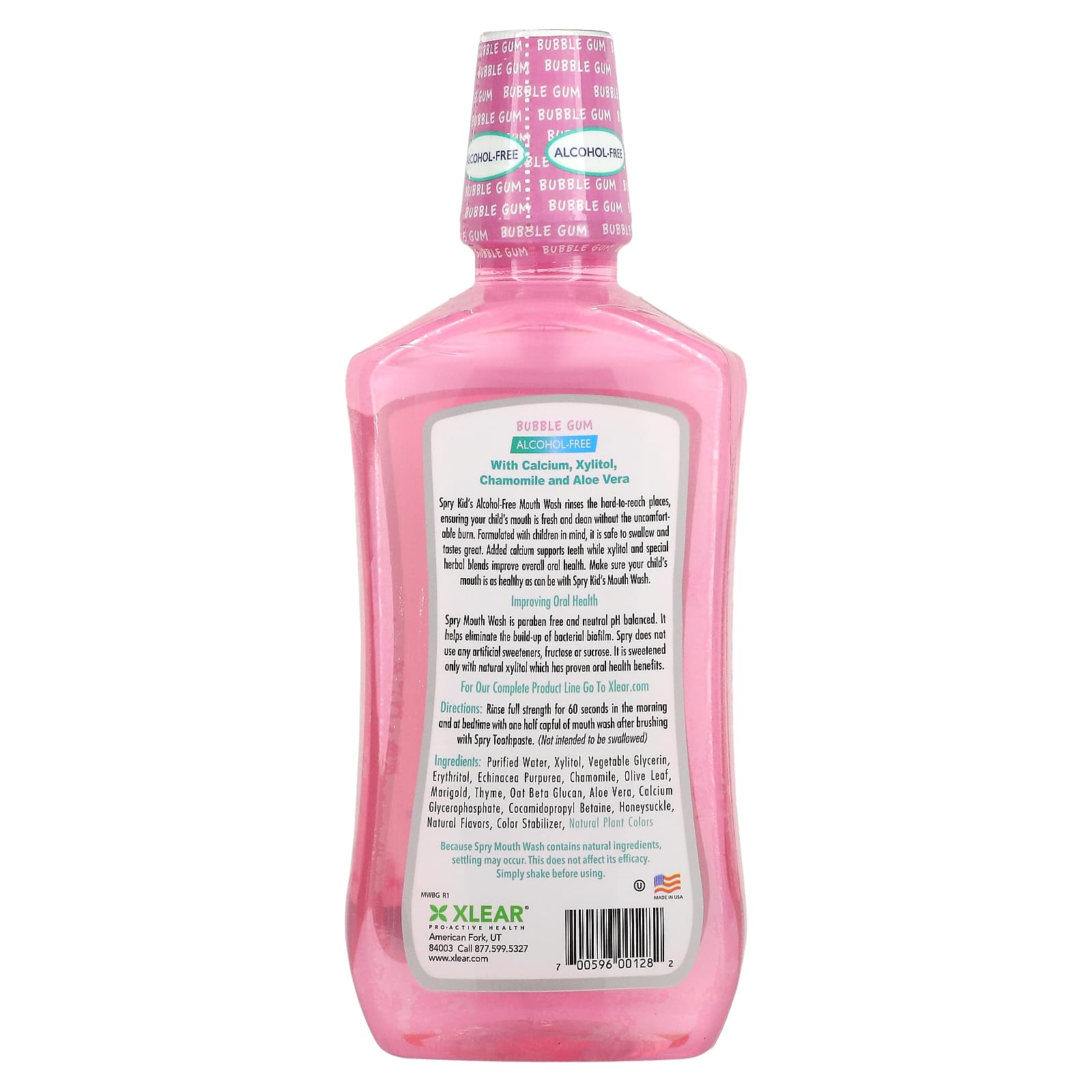 Spry, Spry Kids Mouthwash Bubble Gum Alcohol Free, 16 Oz UPC 700596001282 | Hilife Vitamins