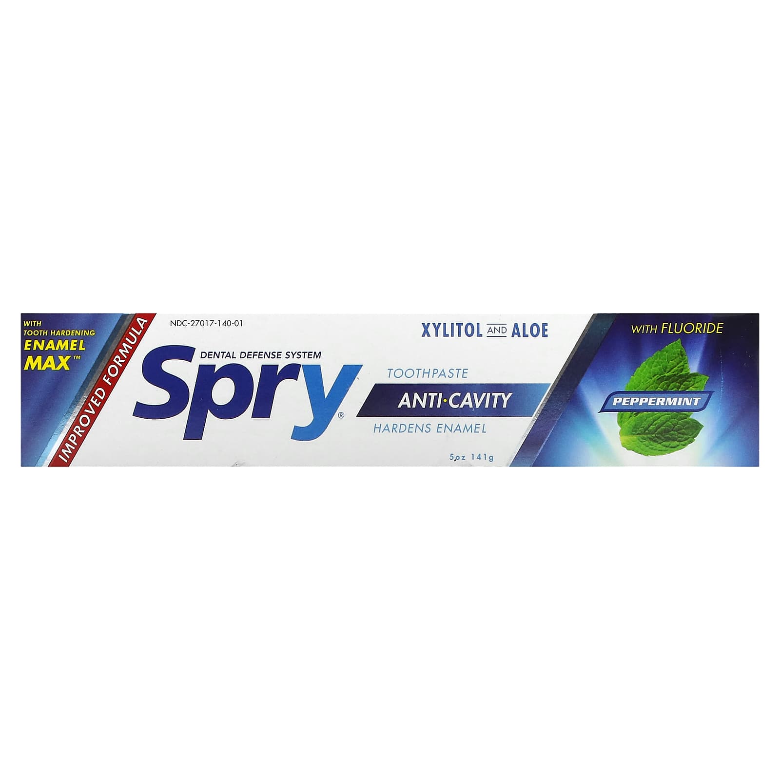 Spry, Spry Toothpaste Flouride Peppermint, 5 Oz UPC 700596001404 | HiLife Vitamins