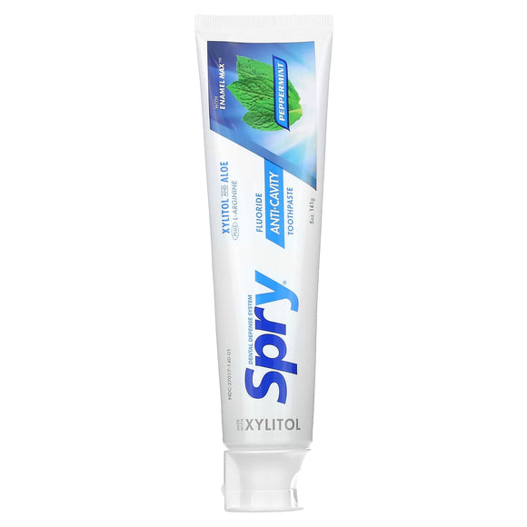 Spry, Spry Toothpaste Flouride Peppermint, 5 Oz - 700596001404 | Hilife Vitamins