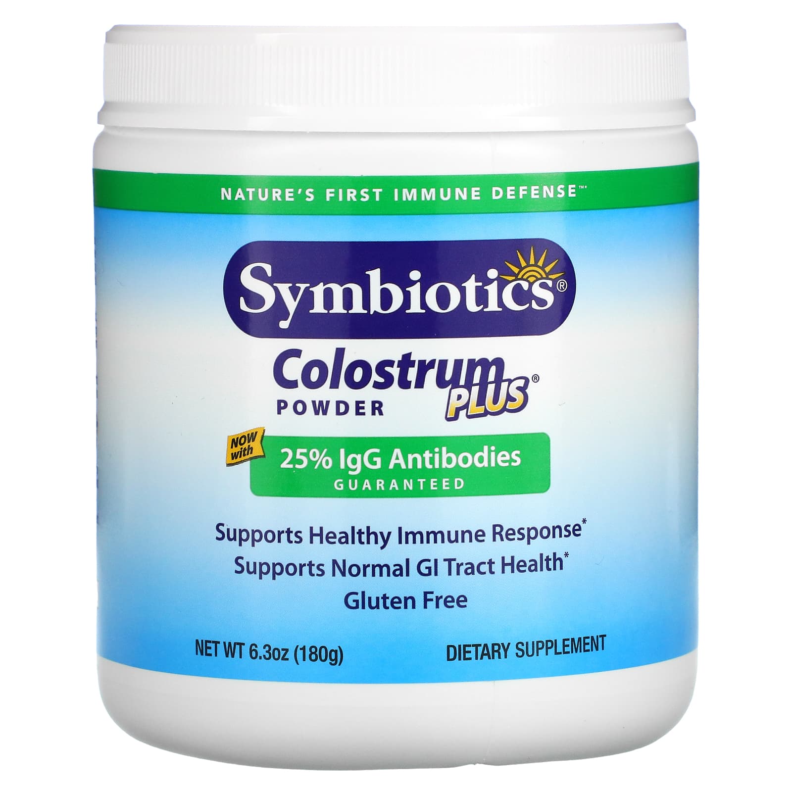 Symbiotics, Colostrum Plus Powder, 6.3 Oz UPC 647303040083 | Hilife Vitamins