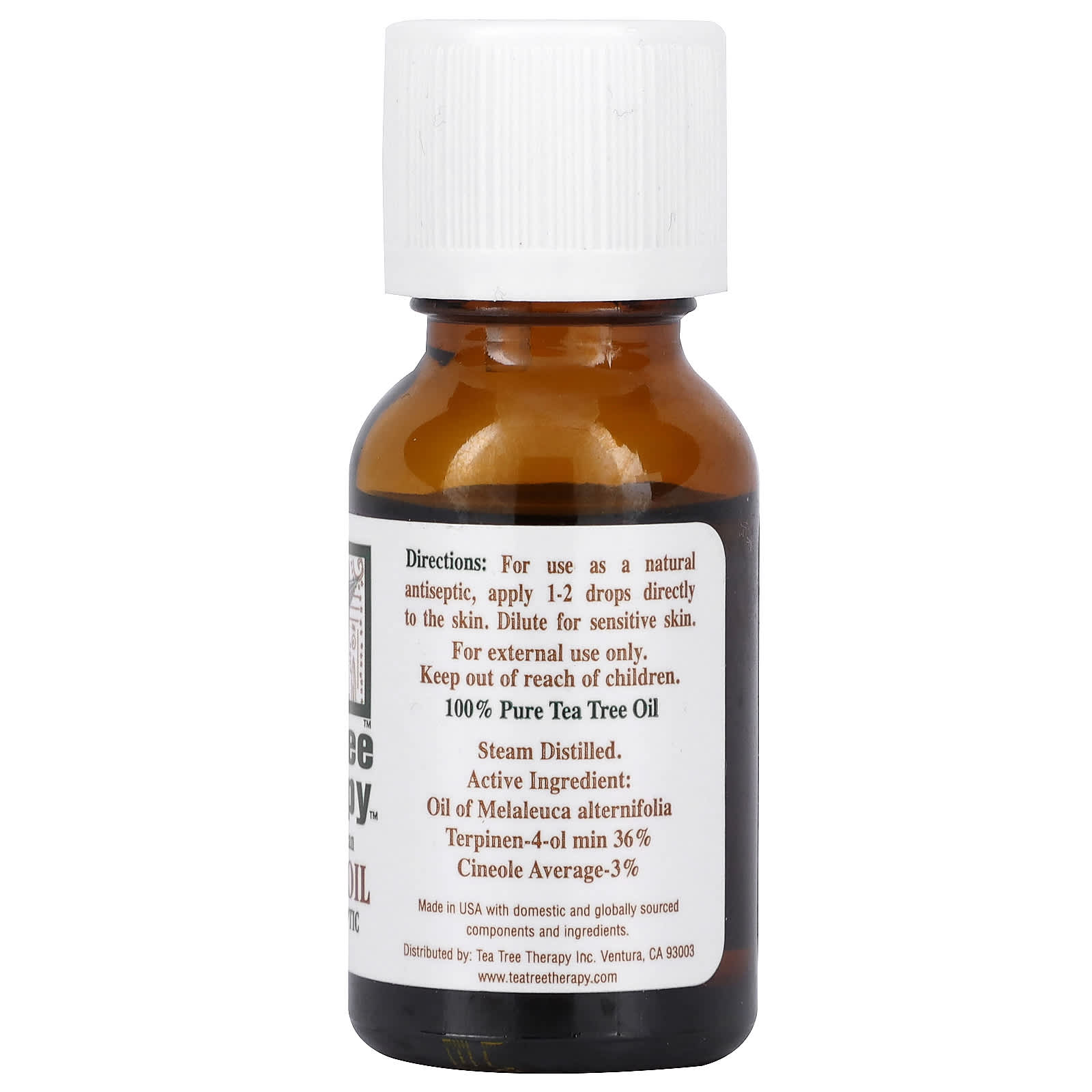 Tea Tree Therapy, Pure Tea Tree Oil, 0.5 Oz UPC 637792100153 | Hilife Vitamins