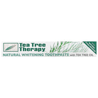 Tea Tree Therapy, Natural Whitening Toothpaste (Antiseptic), 3 Oz UPC 637792500038 | Hilife Vitamins