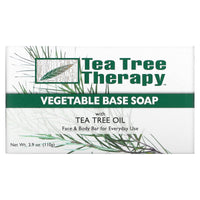 Tea Tree Therapy, Tea Tree Vegetable Based Bar Soap, 3.9 Oz UPC 637792601001 | Hilife Vitamins