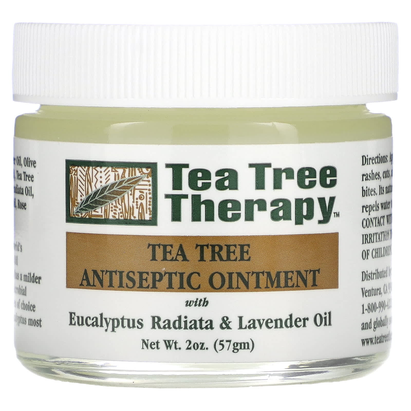 Tea Tree Therapy, Tea Tree Antiseptic Ointment Eucalyptus Radiata & Lavender Oil, 2 Oz UPC 637792700506 | Hilife Vitamins
