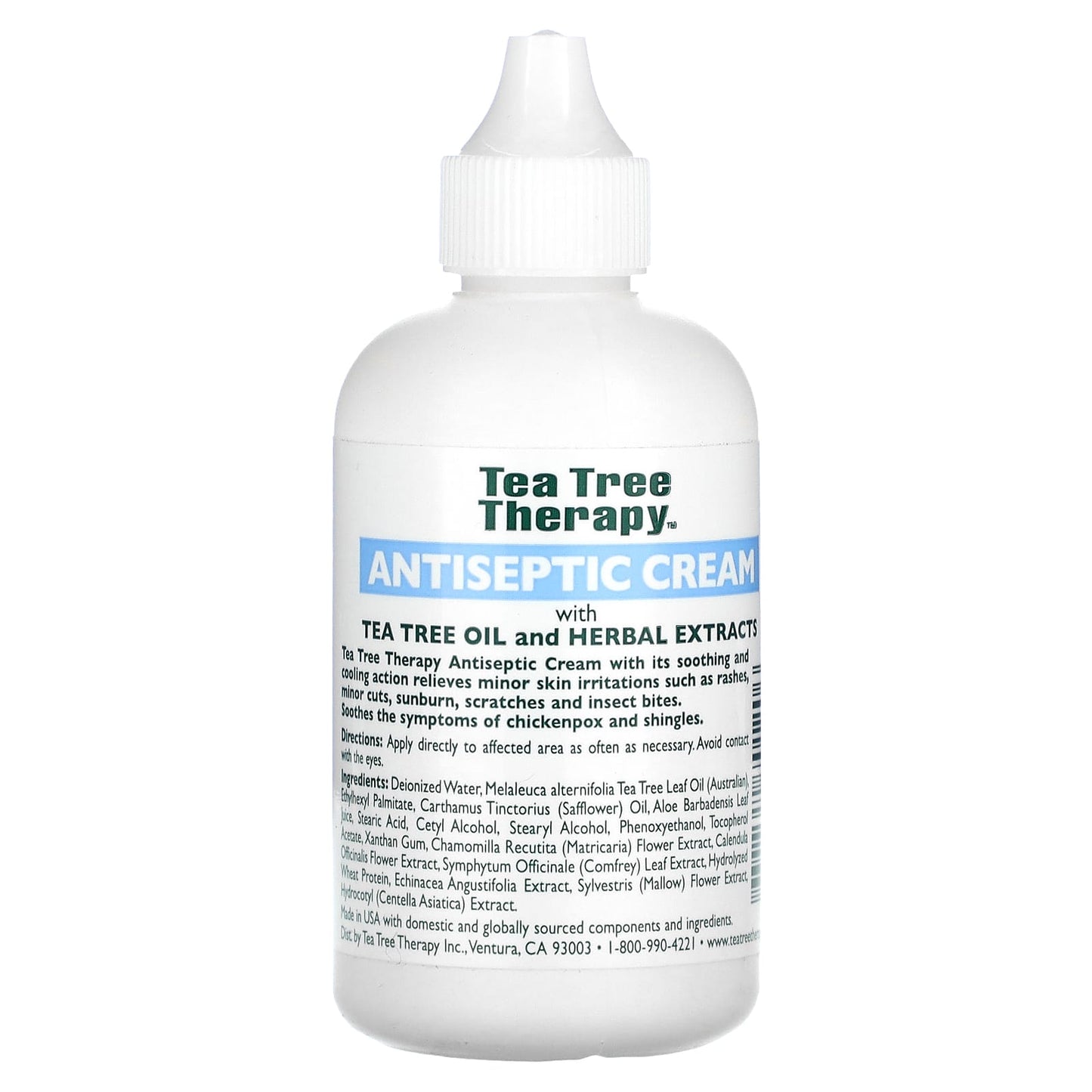 Tea Tree Therapy, Antiseptic Cream, 4 Oz UPC 637792701206 | Hilife Vitamins