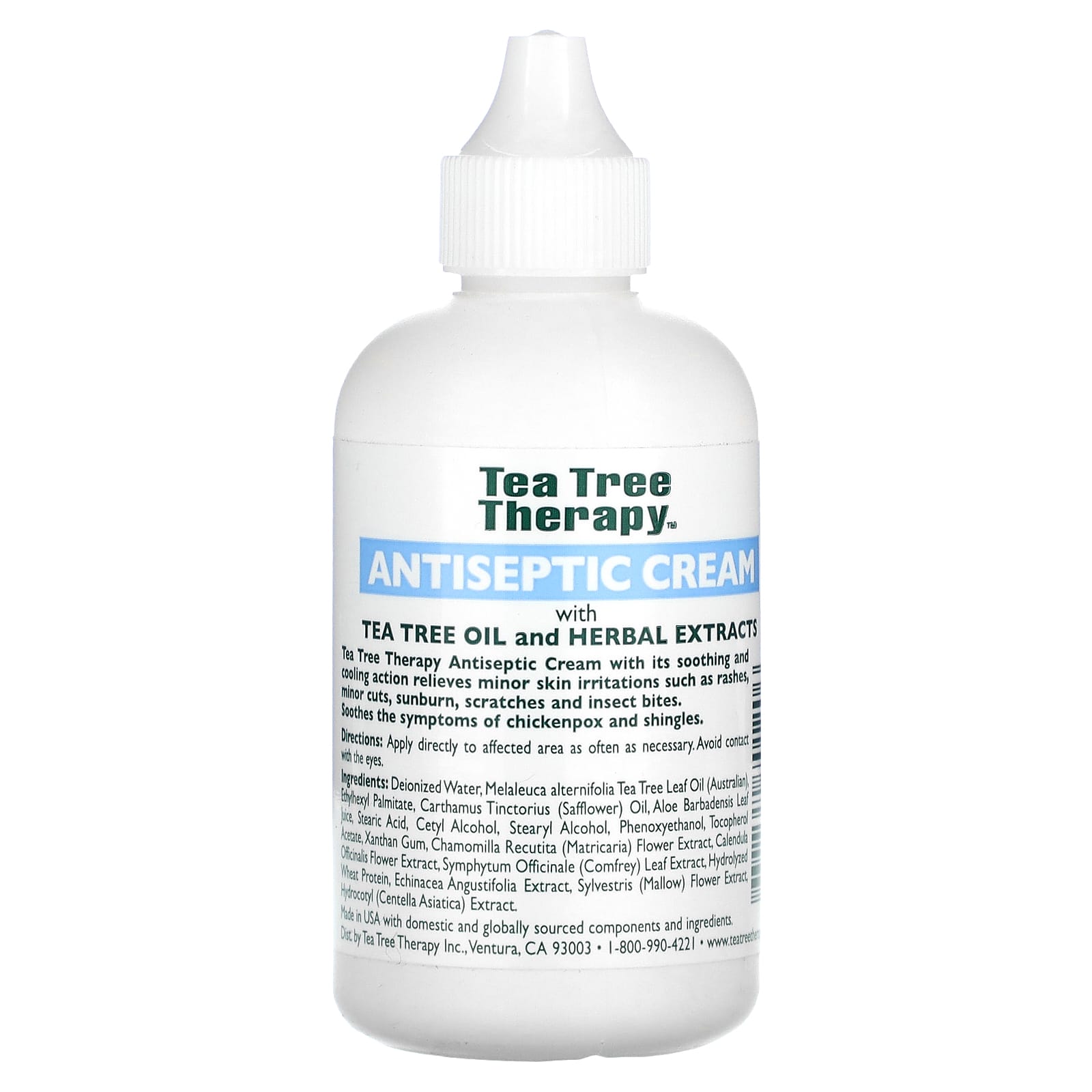 Tea Tree Therapy, Antiseptic Cream, 4 Oz UPC 637792701206 | Hilife Vitamins