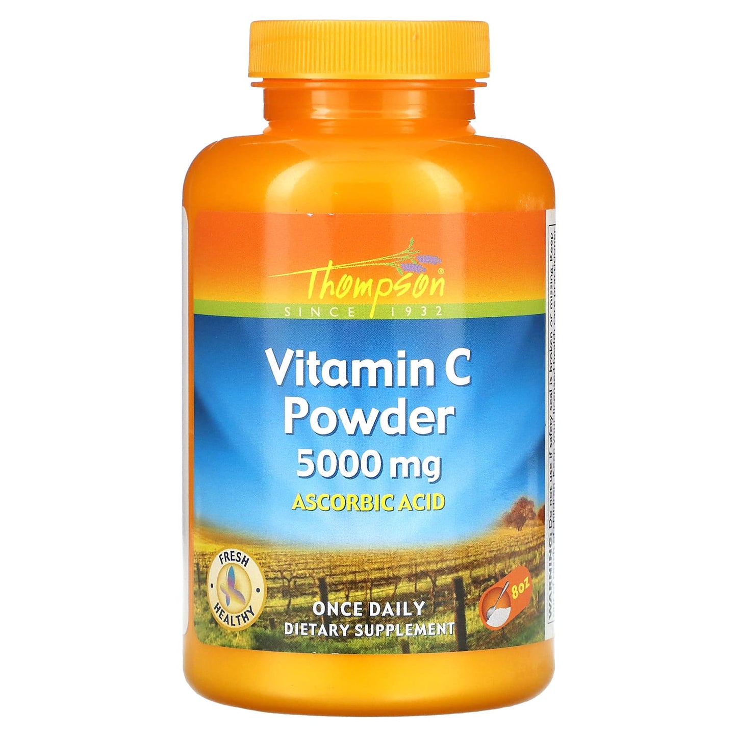 Thompson, Vitamin C Powder, 8 Oz Fine Powder UPC 031315190483 | HiLife Vitamins