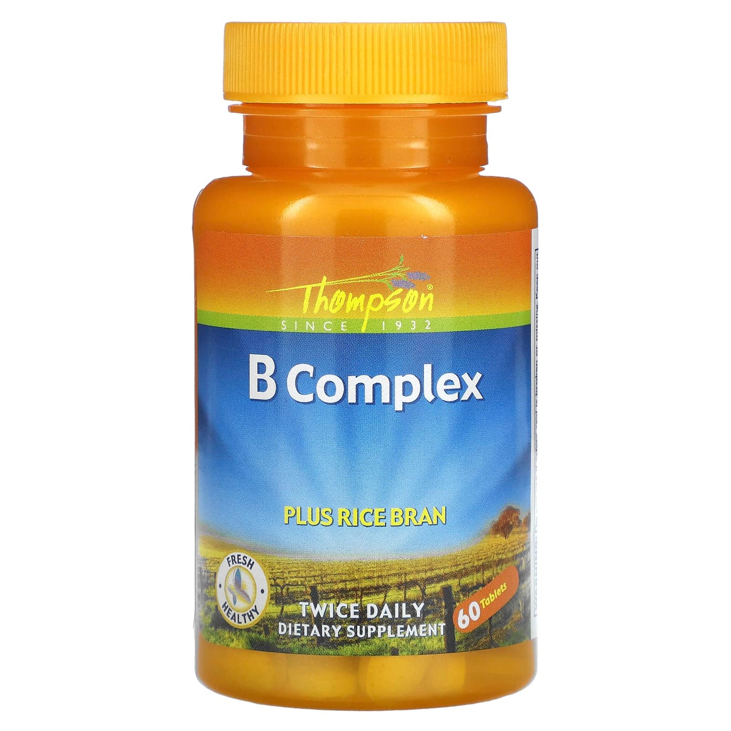 Thompson, Vitamin B Complex w/Rice Bran, 60 Tablets UPC 031315195259 | HiLife Vitamins