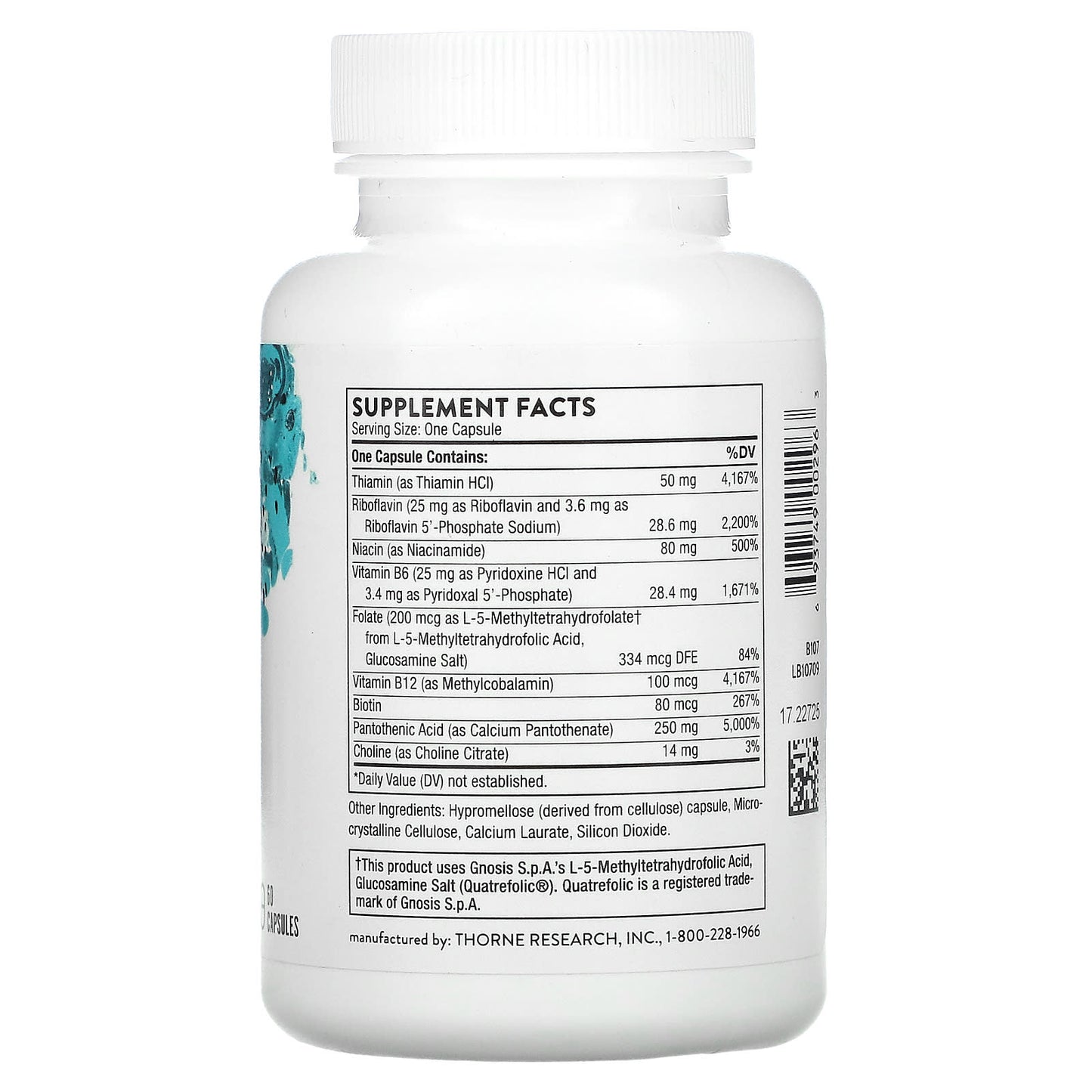 Thorne Research, Stress B-Complex, 60 Capsules UPC 693749002963 | HiLife Vitamins