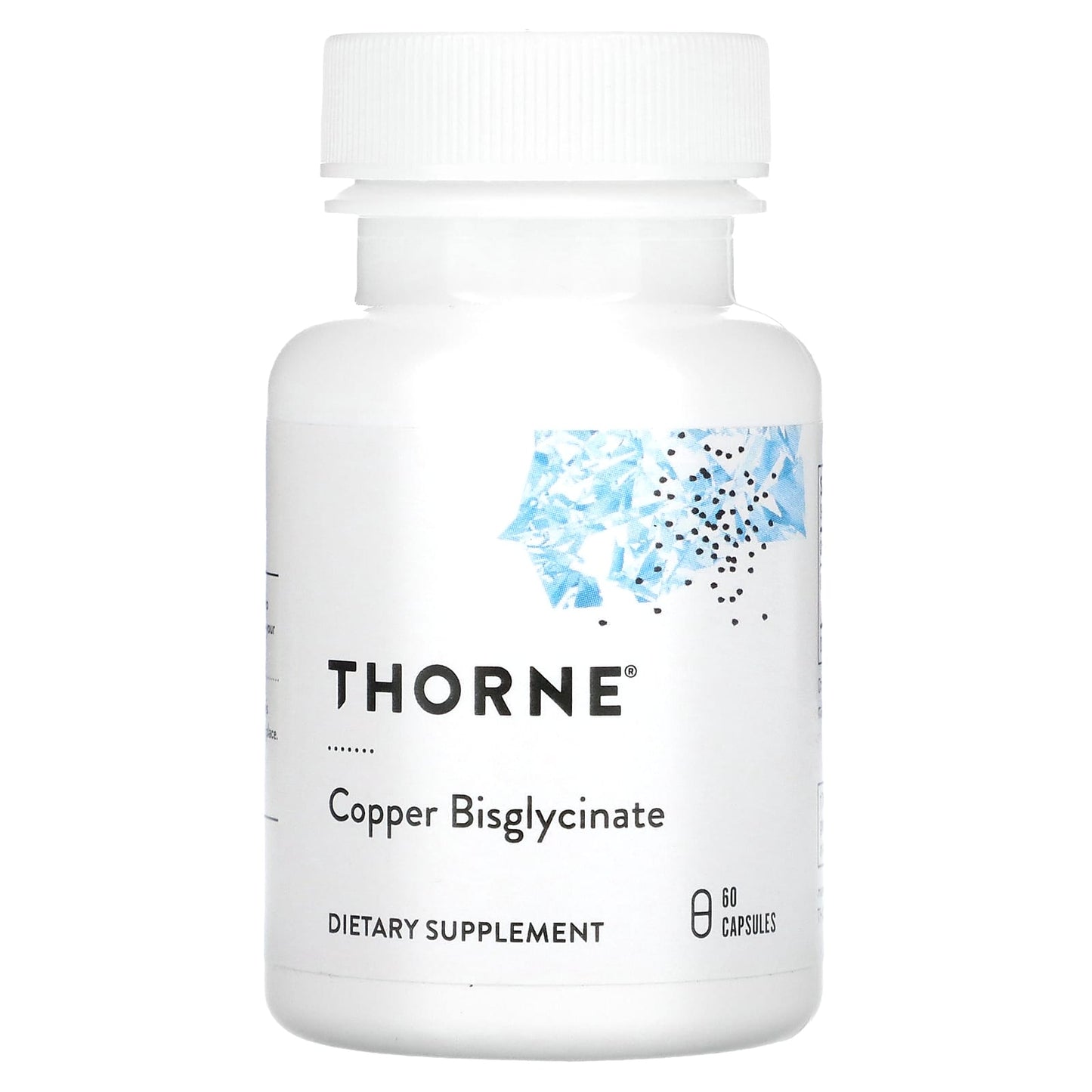 Thorne Research, Copper Bisglycinate, 60 Capsules UPC 693749003410 | HiLife Vitamins