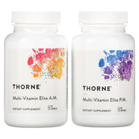 Thorne Research, Multi-Vitamin Elite, A.M. & P.M.(NSF), 90 Capsules Each UPC 693749006534 | HiLife Vitamins