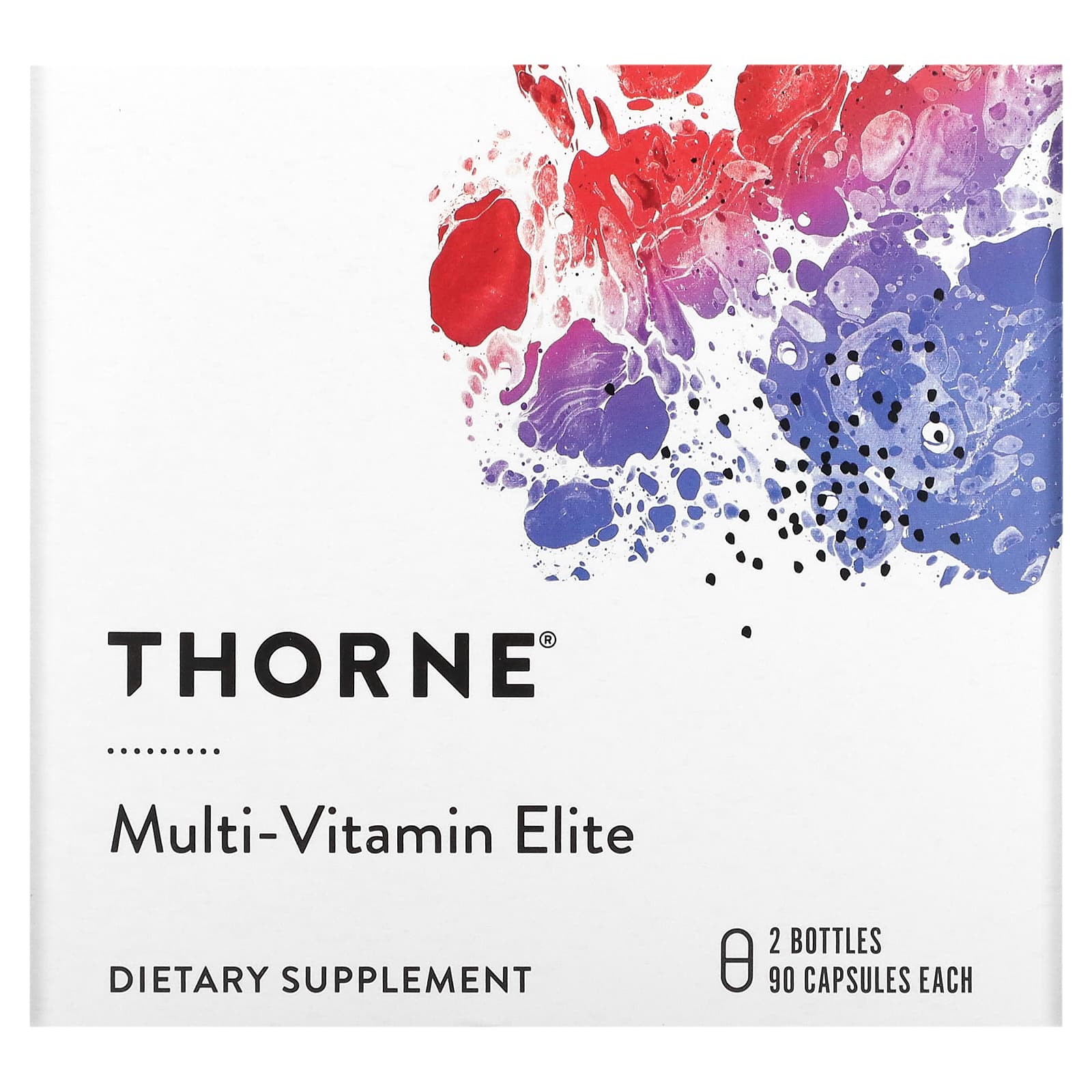 Thorne Research, Multi-Vitamin Elite, A.M. & P.M., 2 Bottles, 90 Capsules Each UPC 693749007081 | HiLife Vitamins