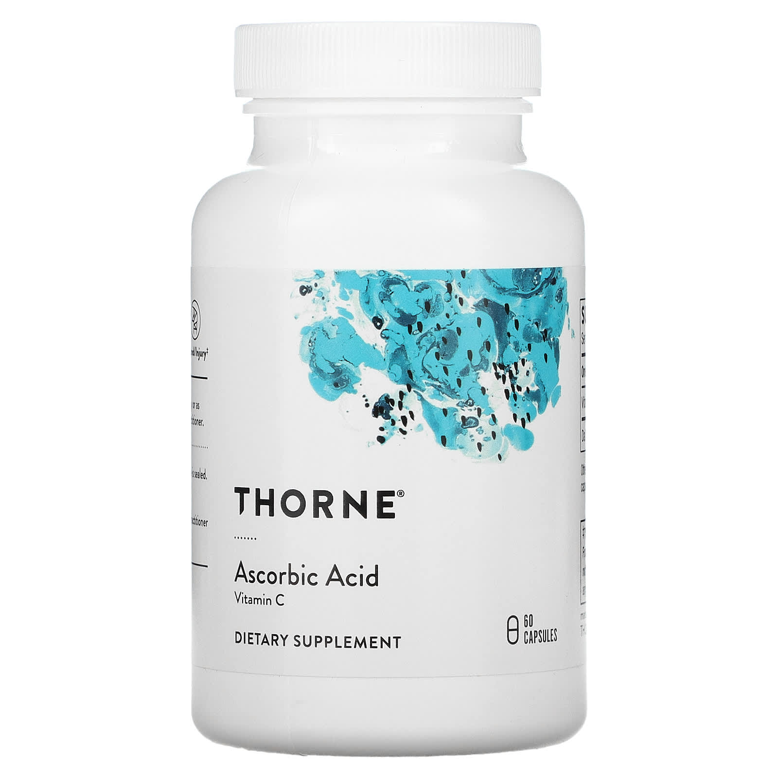 Thorne Research, Ascorbic Acid, Vitamin C, 60 Capsules UPC 693749012498 | HiLife Vitamins