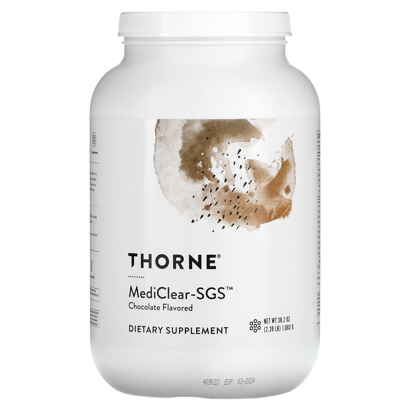 Thorne Research, MediClear-SGS™, Chocolate, 38.2 oz (1,082 g) UPC 693749012559 | HiLife Vitamins