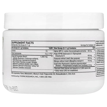 Thorne Research, Pre-Workout Elite, 4.32 OZ UPC 693749014362 | HiLife Vitamins