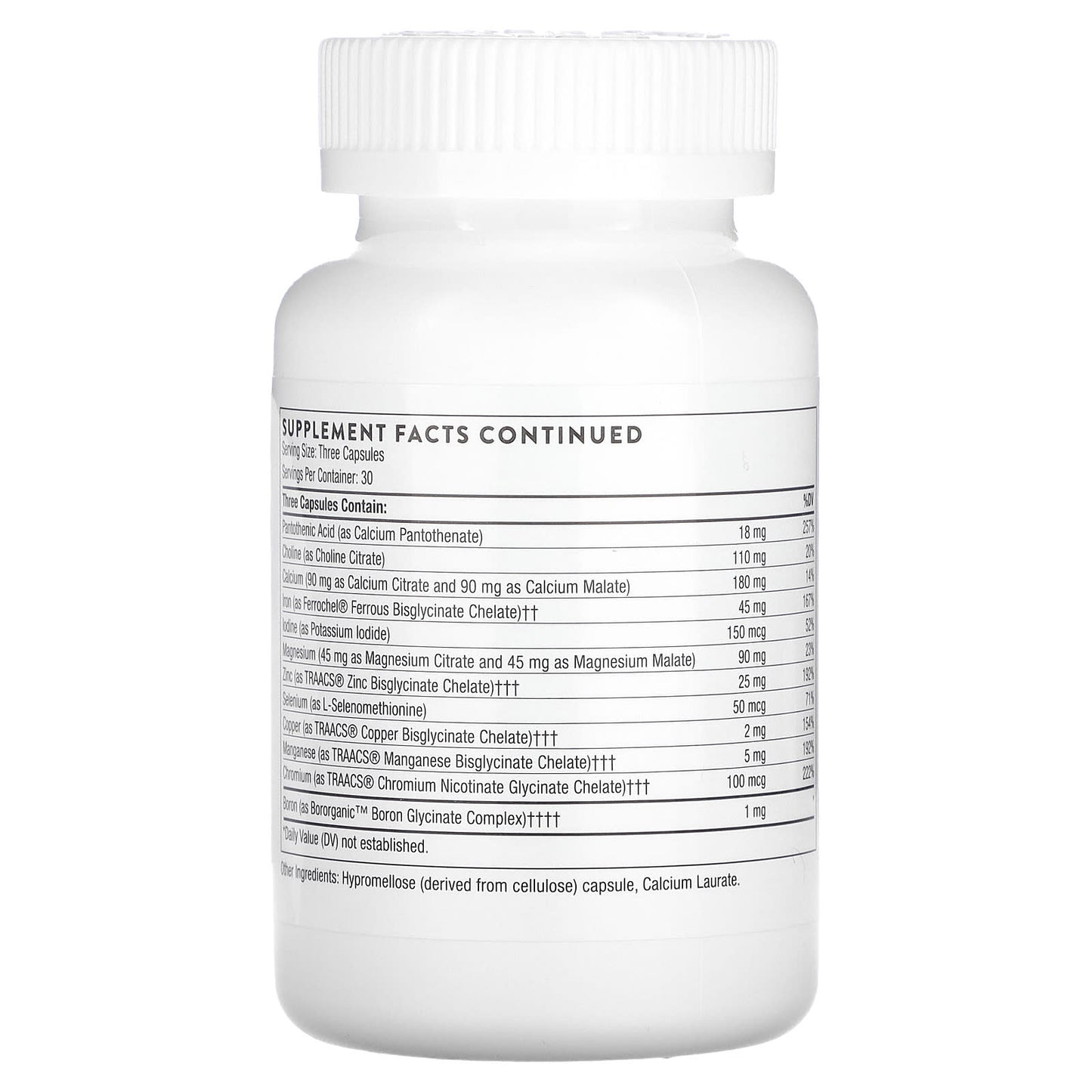 Thorne Research, Basic Prenatal, 90 Capsules UPC 693749015048 | HiLife Vitamins