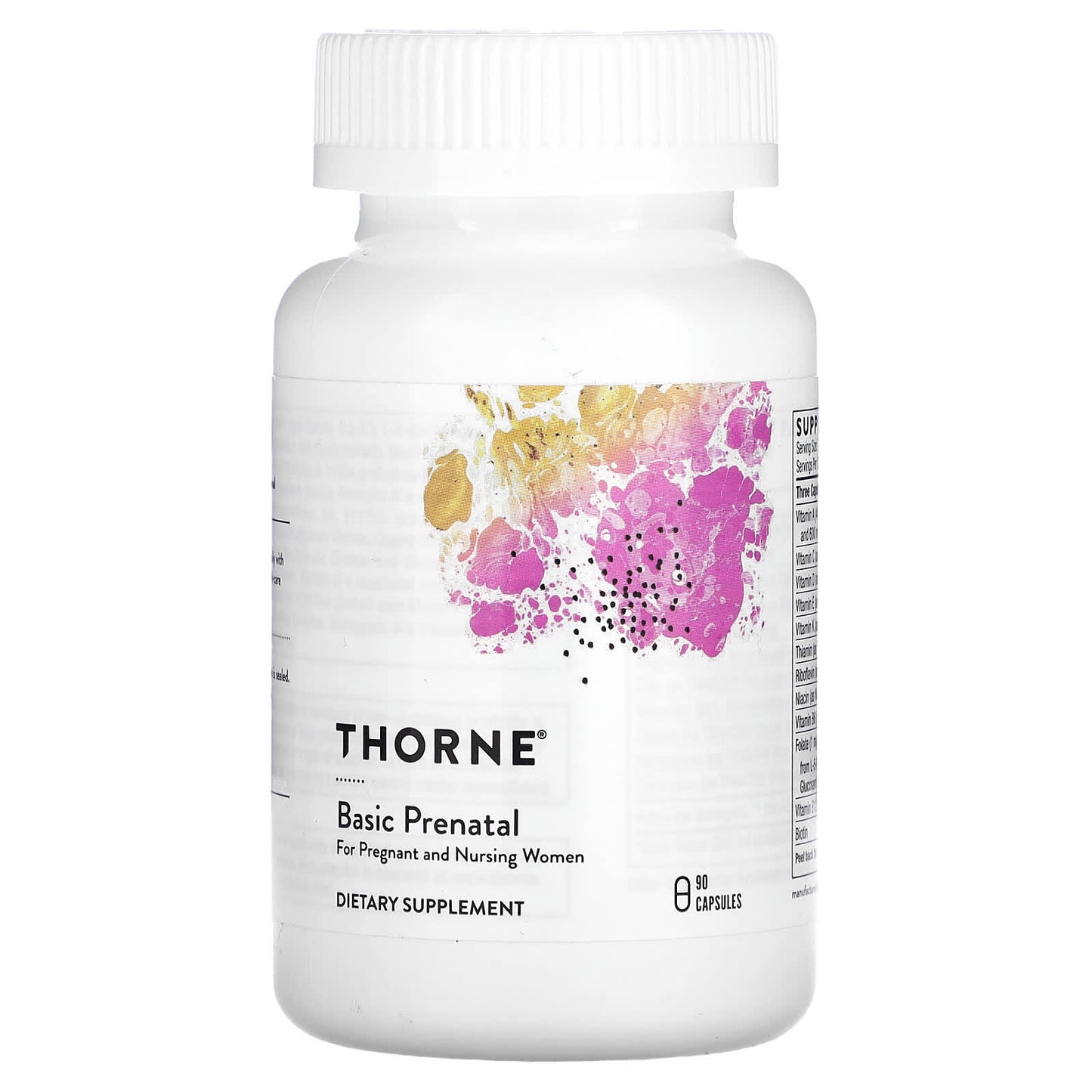 Thorne Research, Basic Prenatal, 90 Capsules UPC 693749015048 | HiLife Vitamins