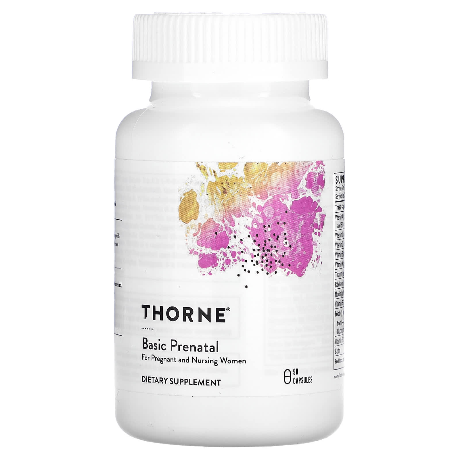Thorne Research, Basic Prenatal, 90 Capsules UPC 693749015048 | HiLife Vitamins
