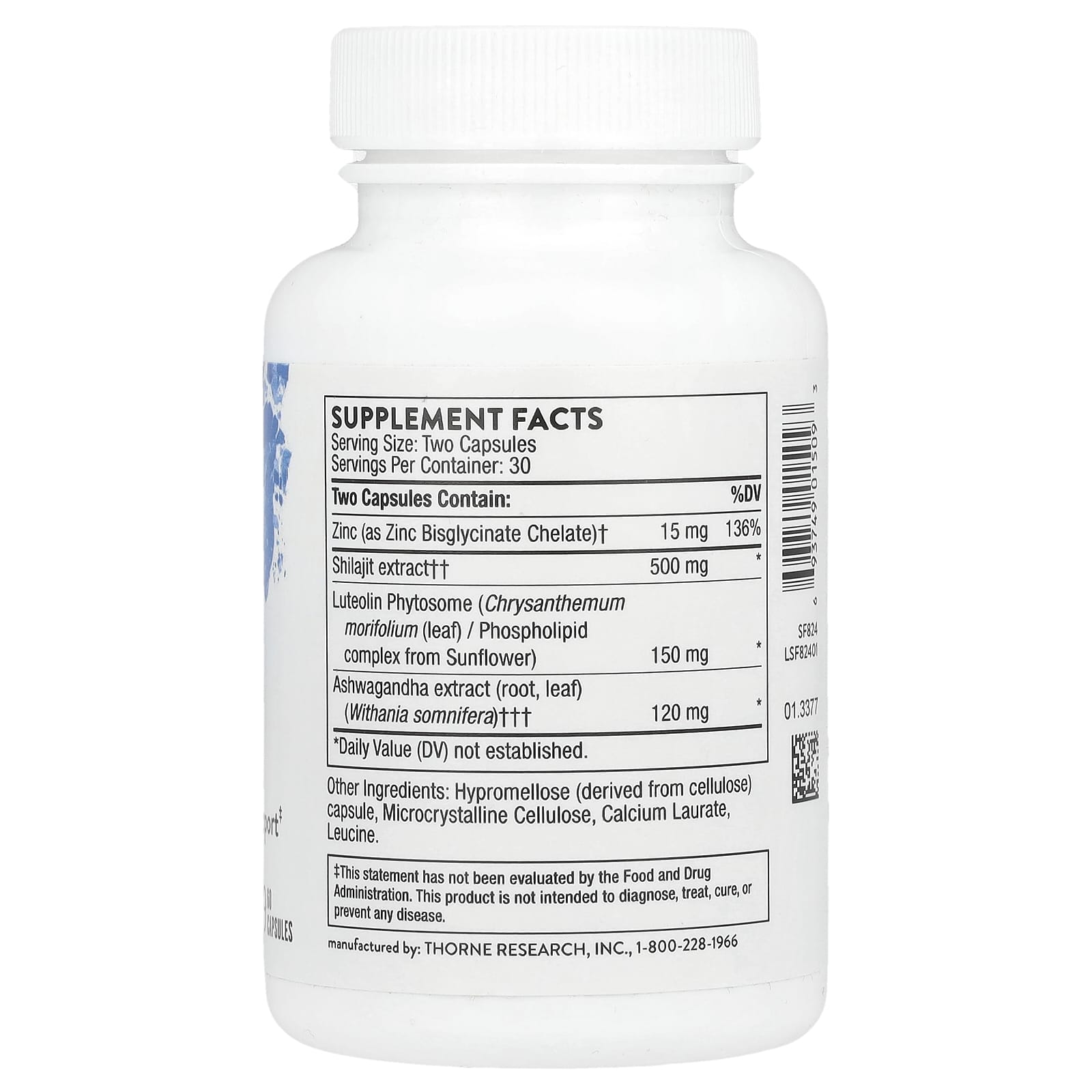 Thorne Research, Advanced Testosterone Support, 60 Capsules UPC 693749015093 | HiLife Vitamins