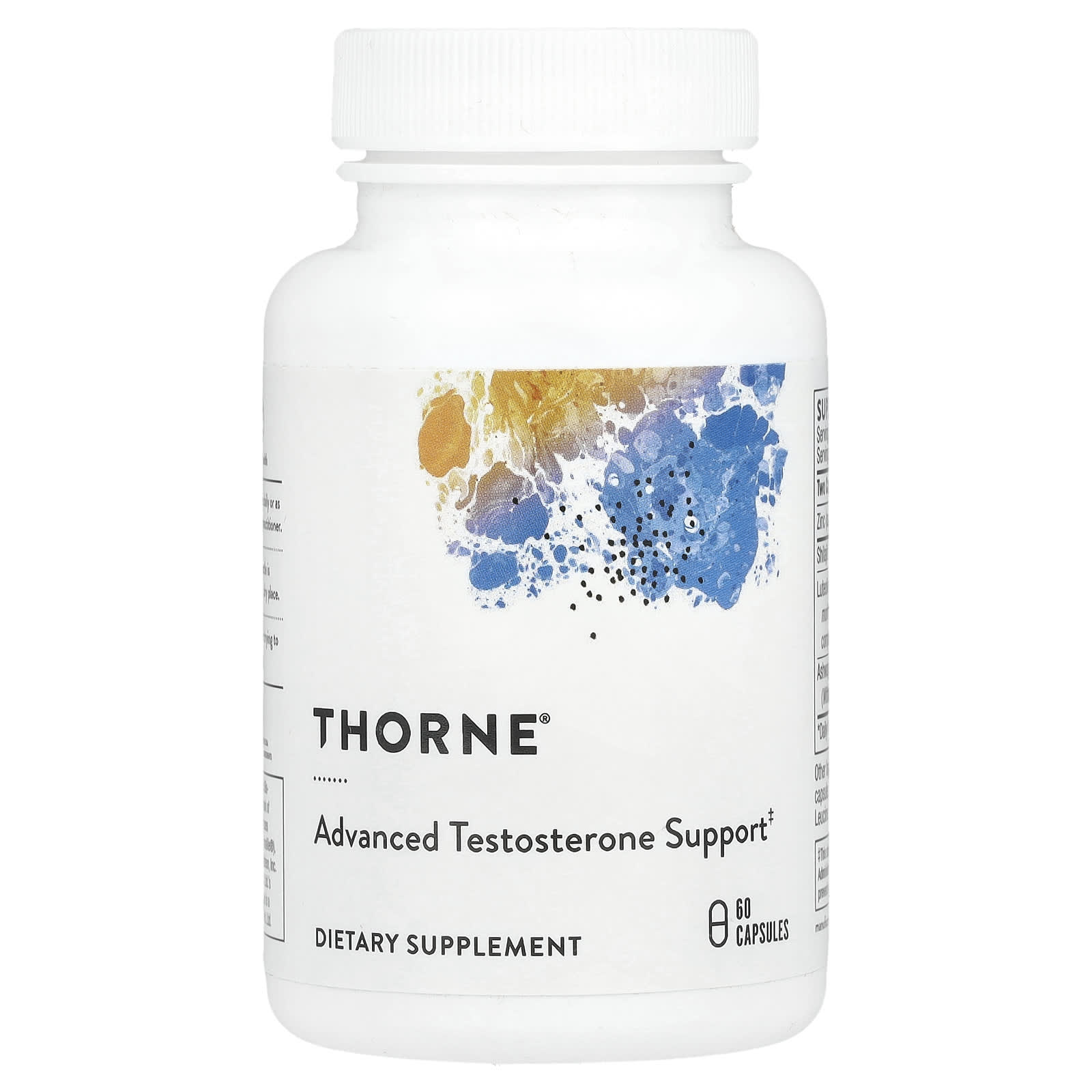 Thorne Research, Advanced Testosterone Support, 60 Capsules UPC 693749015093 | HiLife Vitamins