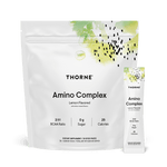 Thorne Research, Amino Complex, Lemon Flavored, 30 Stick Packs, 0.28 oz (7.8 G) UPC 693749015154 | HiLife Vitamins