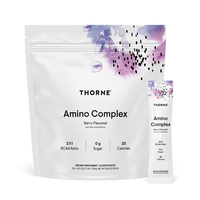 Thorne Research, Amino Complex, Berry Flavored, 30 Stick Packs, 0.27 oz (7.7 G) UPC 693749015178 | HiLife Vitamins