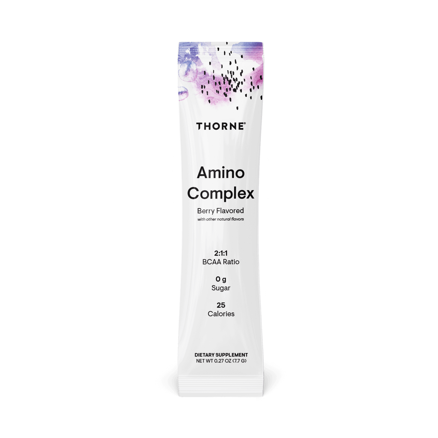 Thorne Research, Amino Complex, Berry Flavored, 30 Stick Packs, 0.27 oz (7.7 G) UPC 693749015178 | HiLife Vitamins
