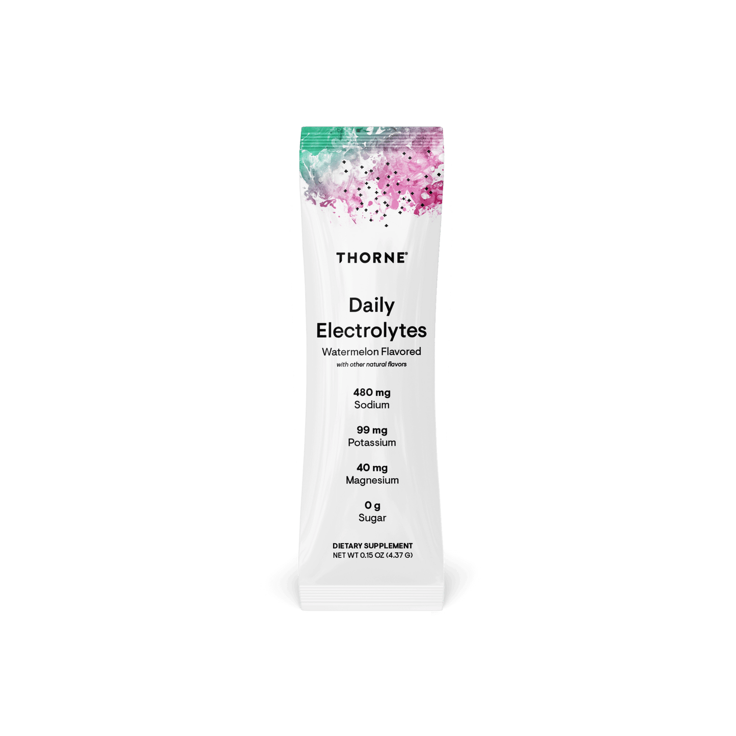 Thorne Research, Daily Electrolytes, Watermelon Flavored, 30 Stick Packs, 0.15 oz (4.37 G) UPC 693749015253 | HiLife Vitamins