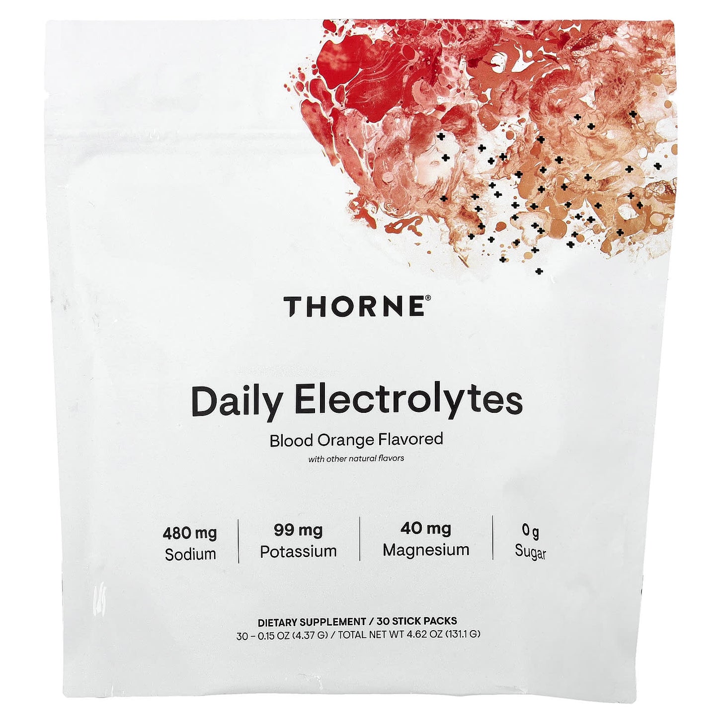 Thorne Research, Daily Electrolytes, Blood Orange, 30 Stick Packs,  0.15 oz (4.37 g) Each - 693749015277 | Hilife Vitamins