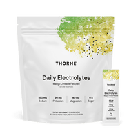Thorne Research, Daily Electrolytes, Mango Limeade Flavored, 30 Stick Packs, 0.15 oz (4.37 G) UPC 693749015291 | HiLife Vitamins