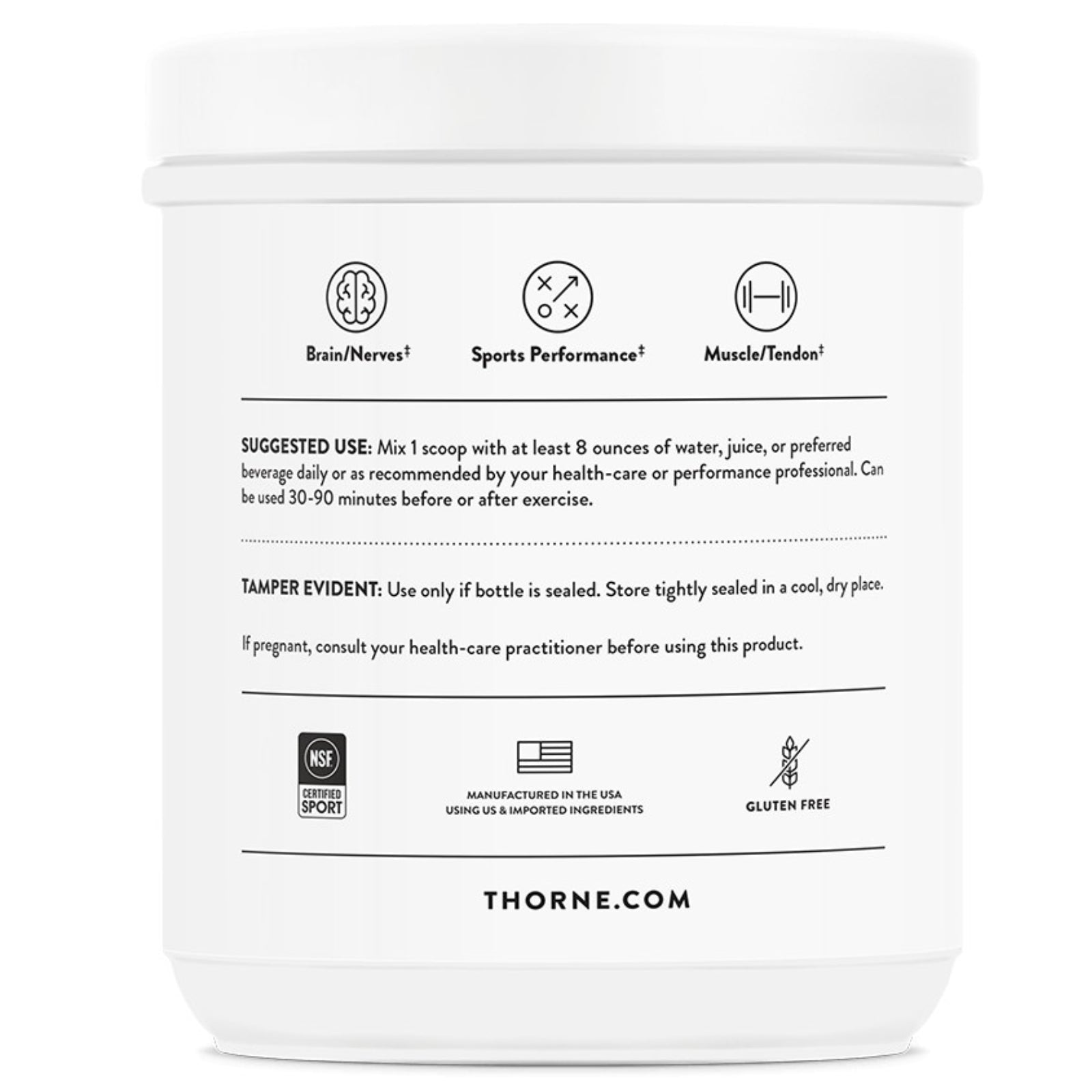 Thorne Research, Creatine, Strawberry Flavored, 13.1 oz (372 G) UPC 693749015567 | HiLife Vitamins