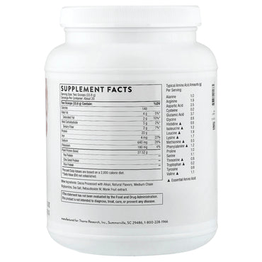 Thorne Research, Plant Protein, Chocolate, 1.49 lb (676 g) - 693749015765 | Hilife Vitamins