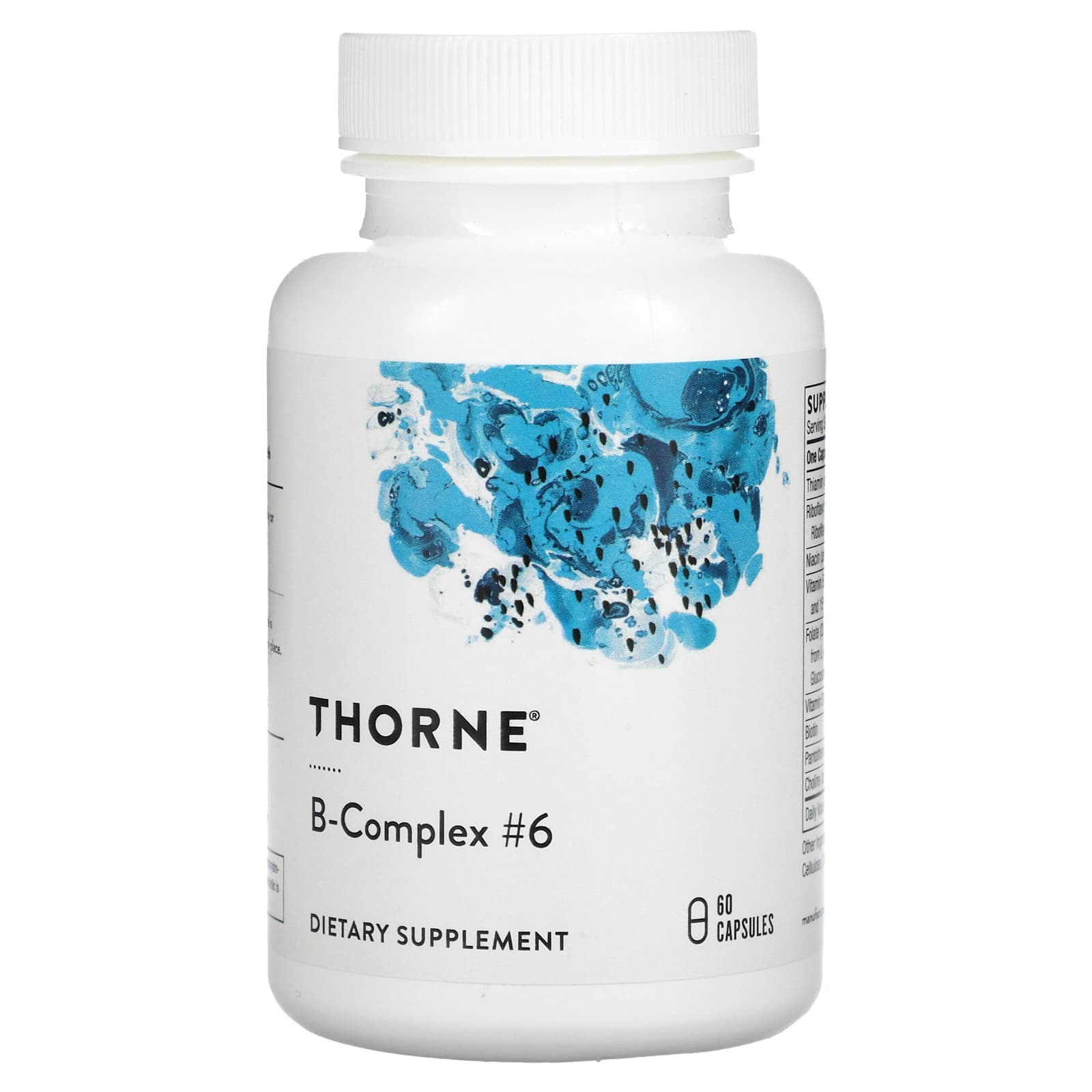Thorne Research, B-Complex #6, 60 Capsules UPC 693749106036 | HiLife Vitamins