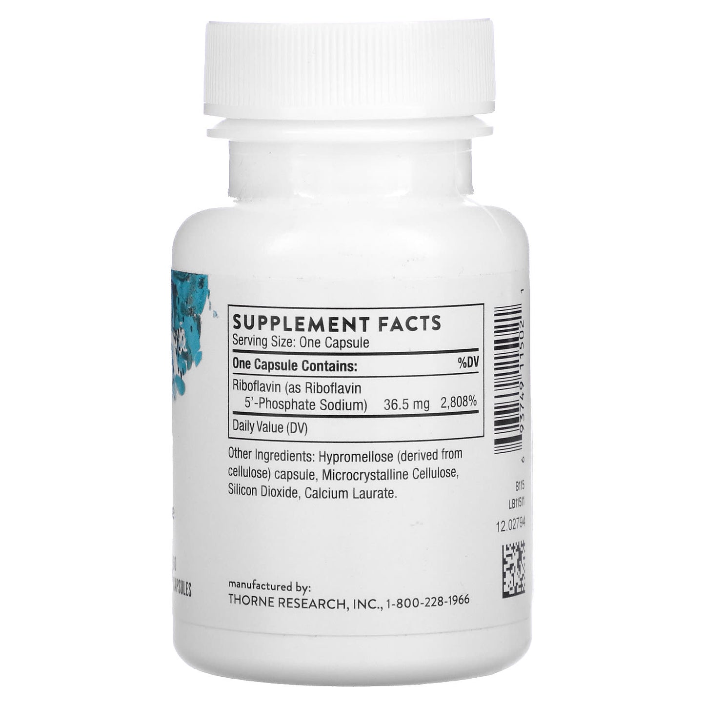Thorne Research, Riboflavin 5' Phosphate, 60 Capsules UPC 693749115021 | HiLife Vitamins