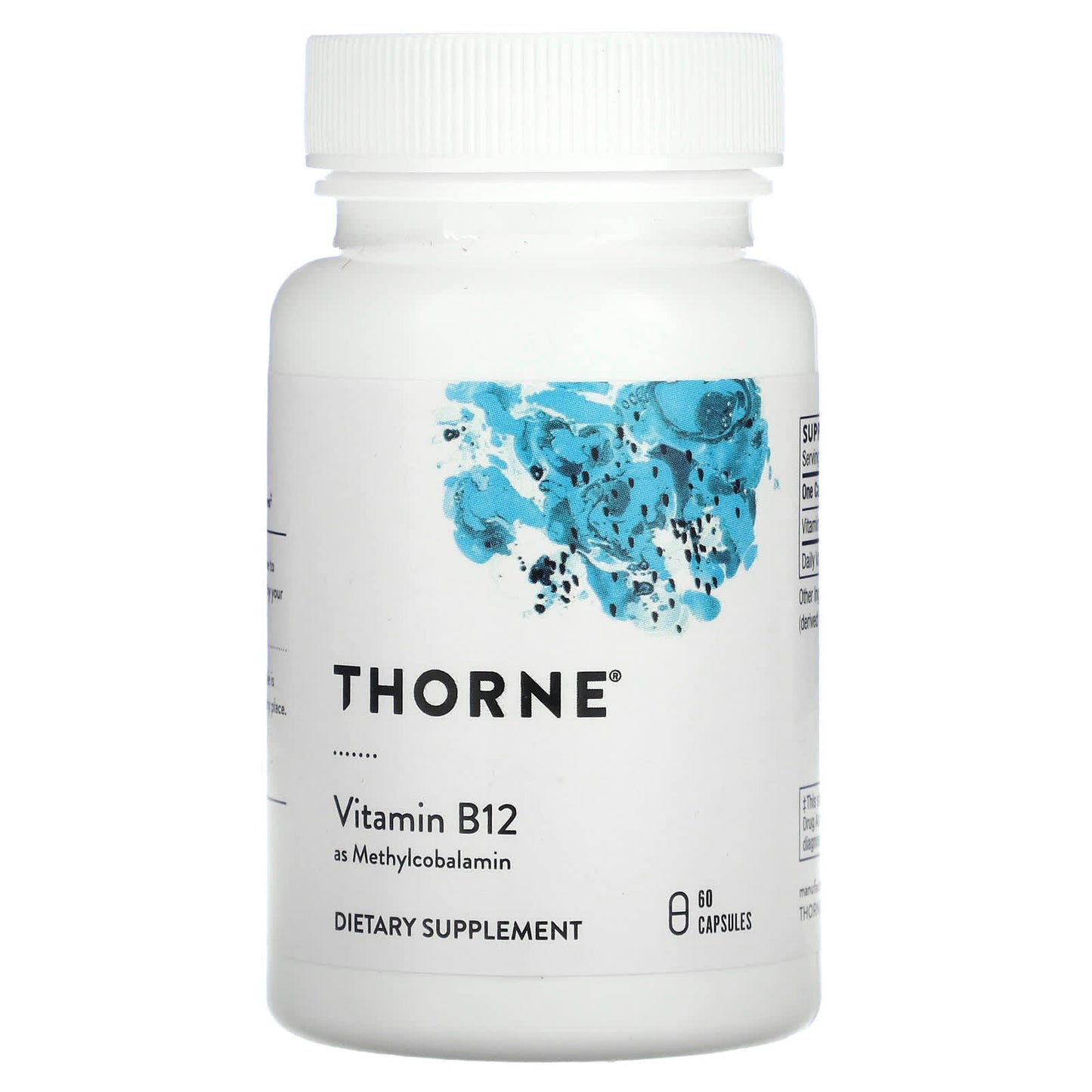 Thorne Research, Vitamin B12, 60 Capsules UPC 693749125020 | HiLife Vitamins