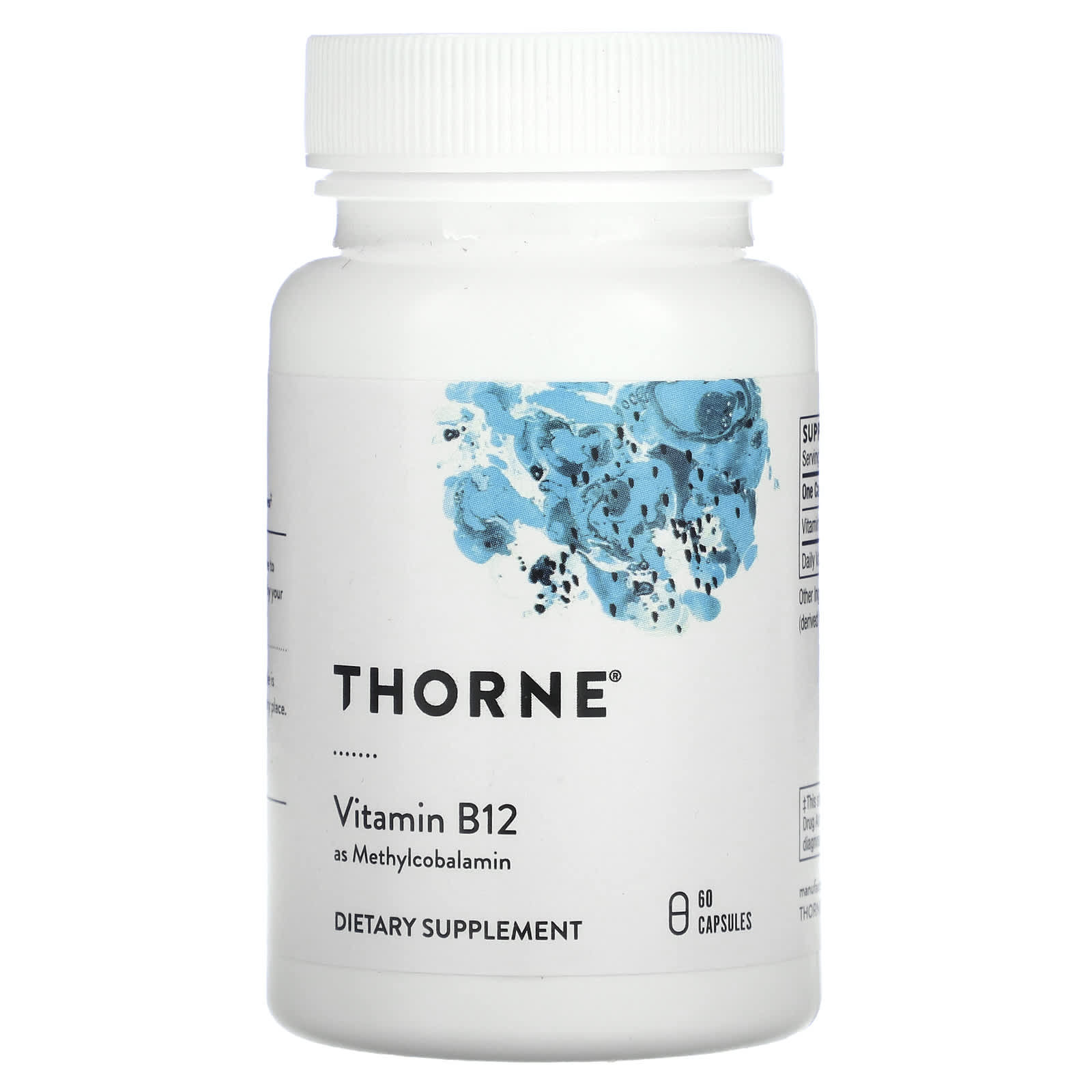 Thorne Research, Vitamin B12, 60 Capsules UPC 693749125020 | HiLife Vitamins