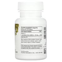 Thorne Research, Vitamin D-1,000, 90 Capsules UPC 693749128014 | HiLife Vitamins
