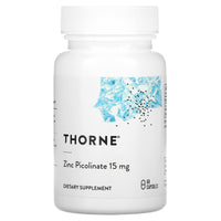 Thorne Research, Zinc Picolinate 15 mg, 60 Vegetarian Capsules UPC 693749210023 | HiLife Vitamins