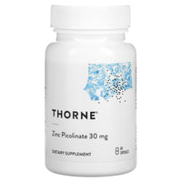 Thorne Research, Zinc Picolinate 30 mg (NSF), 60 Capsules UPC 693749220022 | HiLife Vitamins