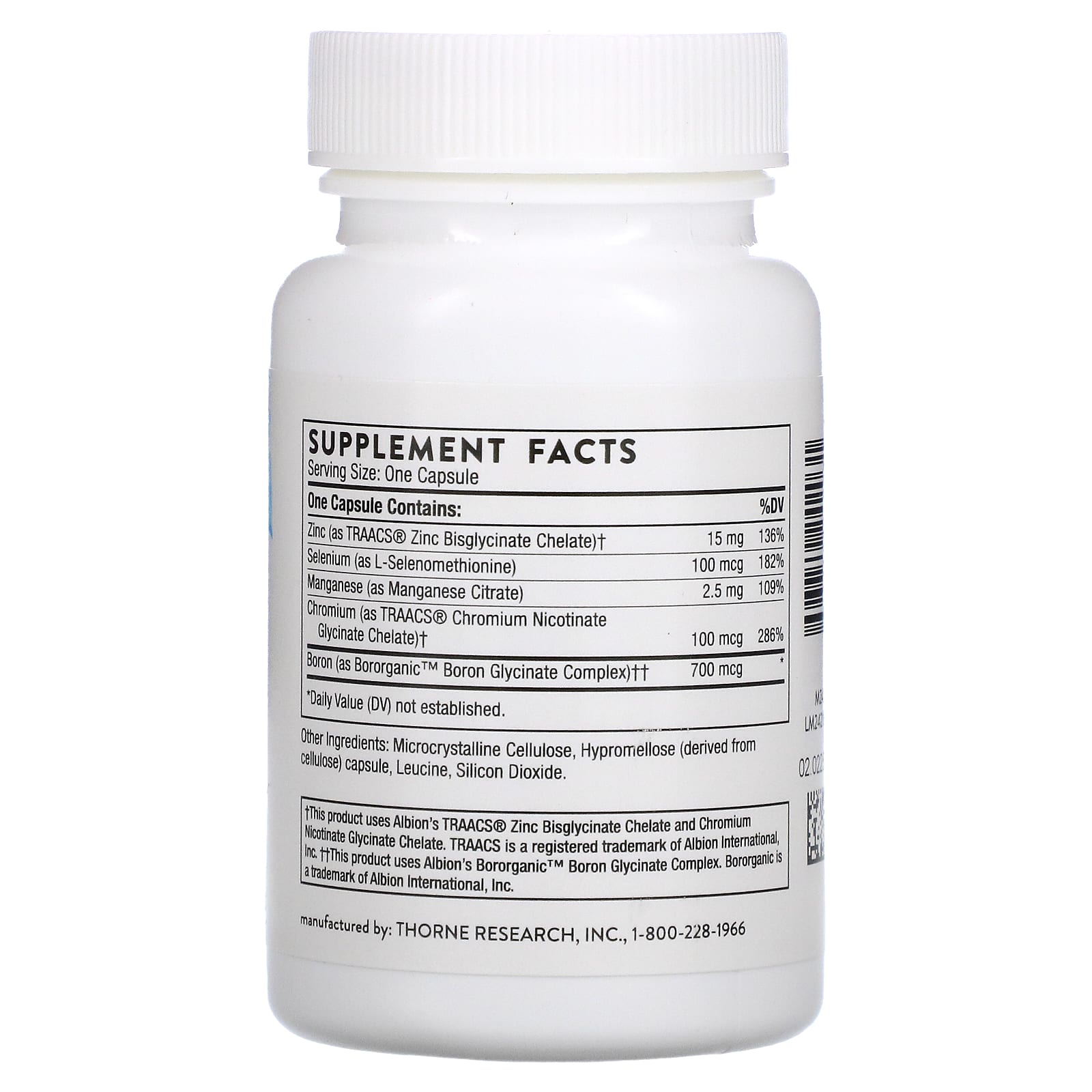 Thorne Research, Trace Minerals, 90 Capsules UPC 693749242031 | HiLife Vitamins