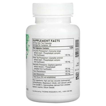 Thorne Research, Resveratrol Complex (formerly PolyResveratrol-SR), 60 Capsules UPC 693749300014 | HiLife Vitamins