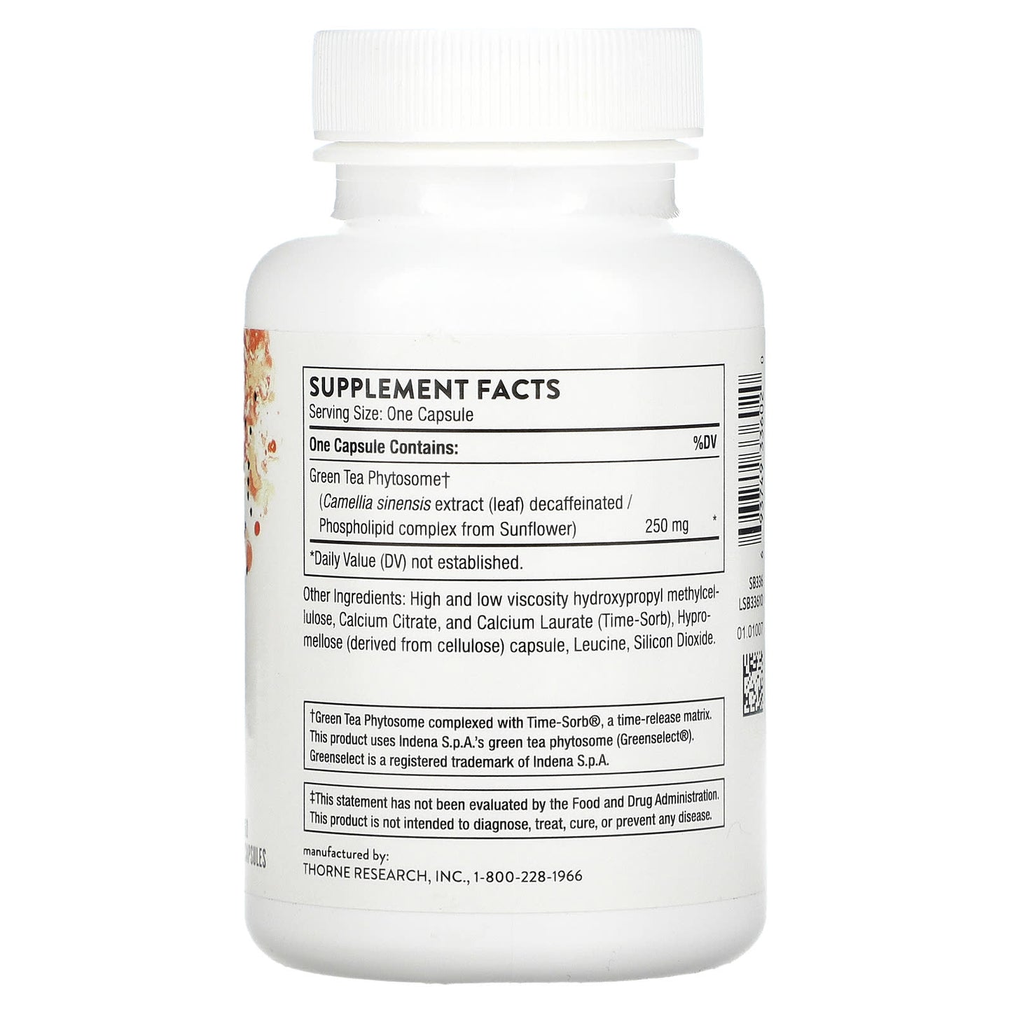 Thorne Research, Green Tea Phytosome, 60 Capsules UPC 693749336020 | HiLife Vitamins