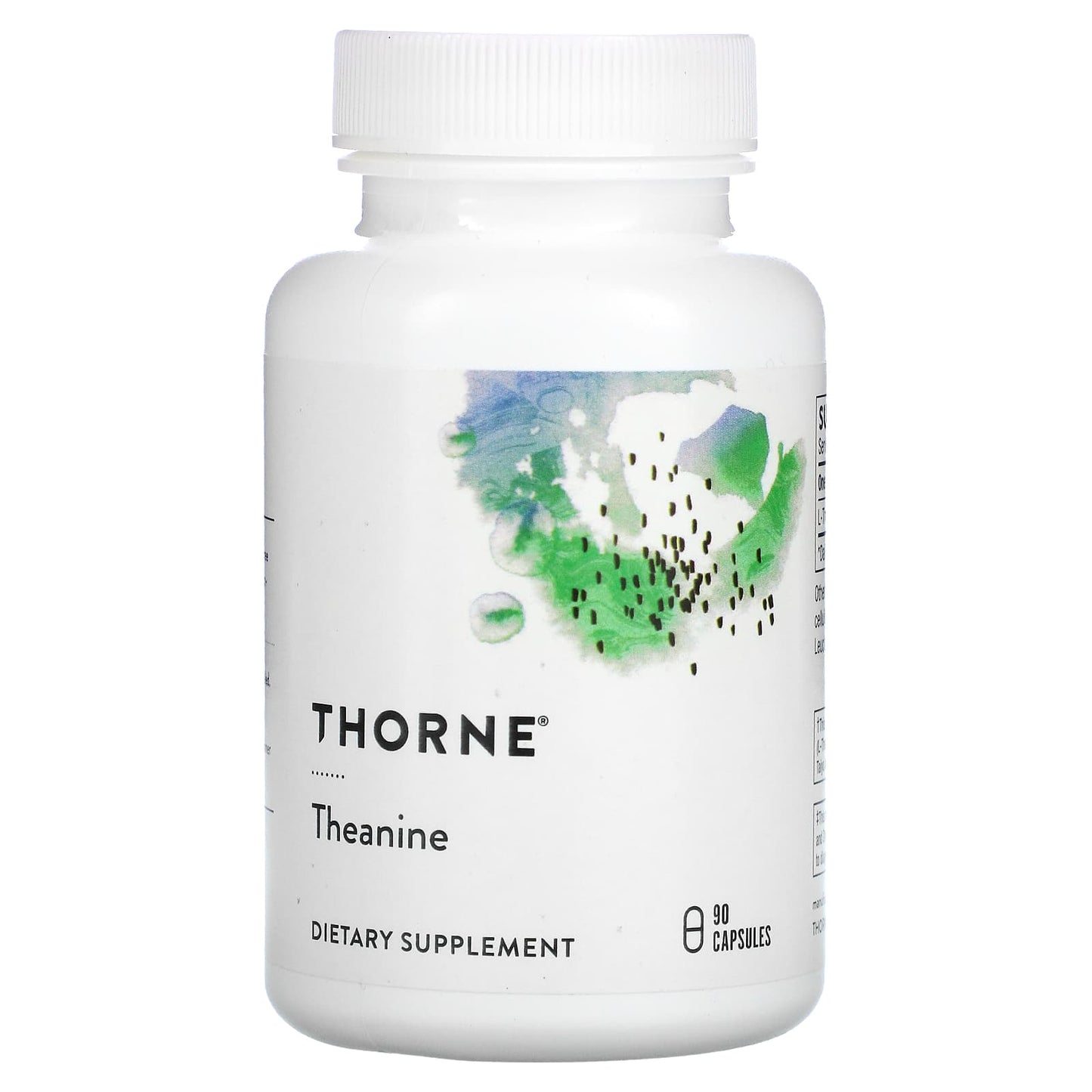 Thorne Research, Theanine, 90 Capsules UPC 693749508014 | HiLife Vitamins